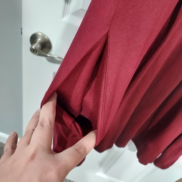 NWOT 24seven Comfort Apparel Wine Fit and Flare Plus Size Dress in Size 3X - Picture 8 of 12